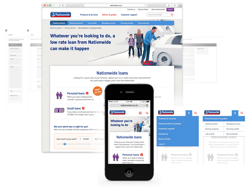 Responsive proof of concept for Nationwide Building Society