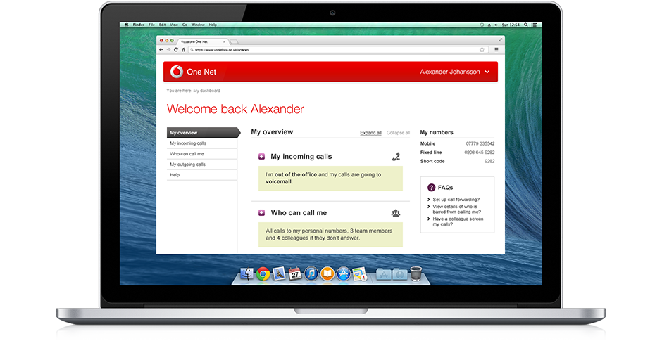 Vodafone OneNet screenshot